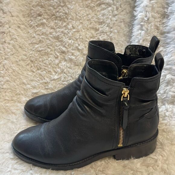 Cole Haan Grand 360 Harrington leather black Slouch Ankle Boot SZ9.5B - Picture 2 of 9